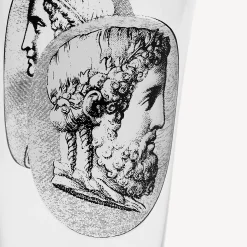 Glasses And Coasters<Fornasetti 2 Flutes Set Cammei White/Black