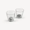 Glasses And Coasters<Fornasetti 2 Glasses Set Occhio E Bocca Black