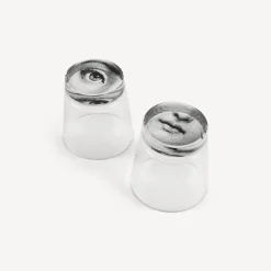 Glasses And Coasters<Fornasetti 2 Glasses Set Occhio E Bocca Black