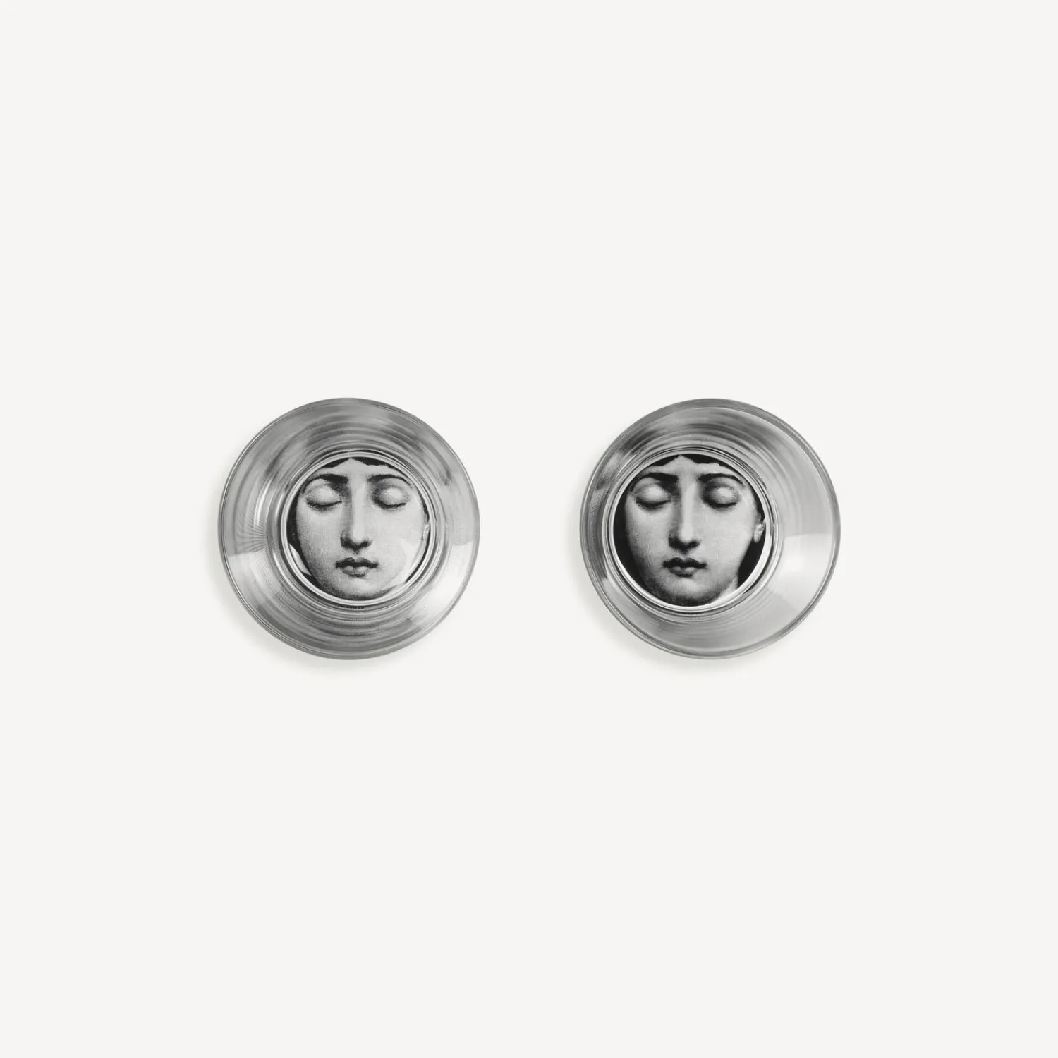 Glasses And Coasters<Fornasetti 2 Glasses Set Tema E Variazioni Black
