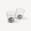 Glasses And Coasters<Fornasetti 2 Glasses Set Tema E Variazioni Black