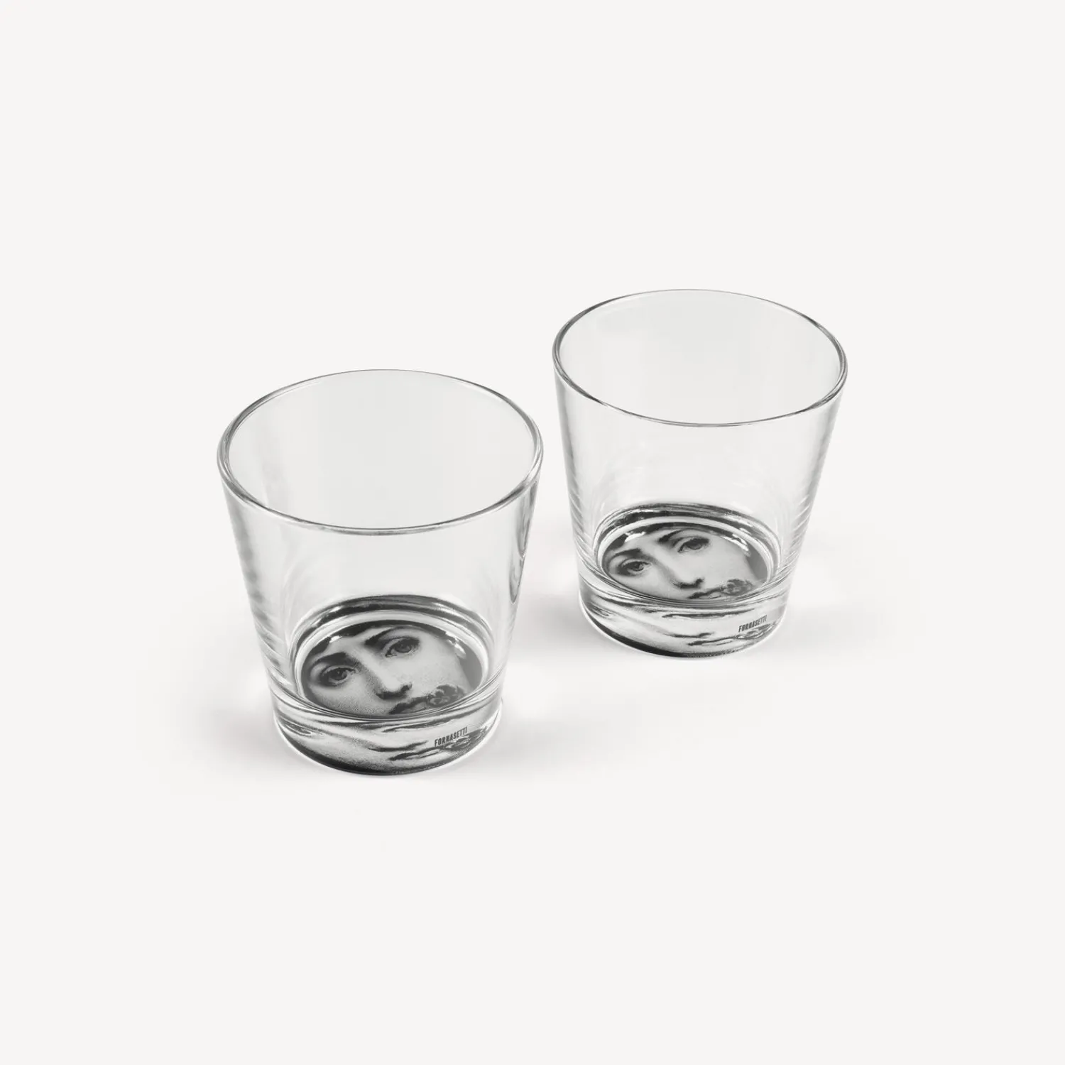 Glasses And Coasters<Fornasetti 2 Glasses Set Tema E Variazioni Black