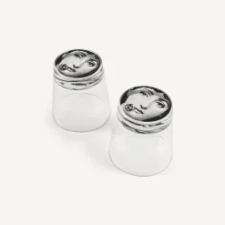 Glasses And Coasters<Fornasetti 2 Glasses Set Tema E Variazioni Black