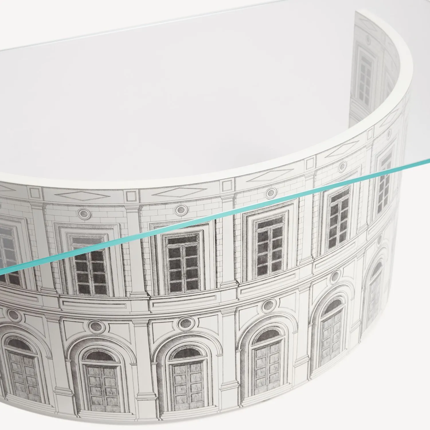 Tables<Fornasetti Amphitheatre Table Architettura White/Black