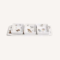 Appetizer Sets And Centrepieces<Fornasetti Appetizer Set Astronomici White/Black/Gold
