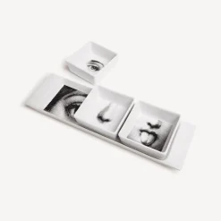 Appetizer Sets And Centrepieces<Fornasetti Appetizer Set I Sensi White/Black