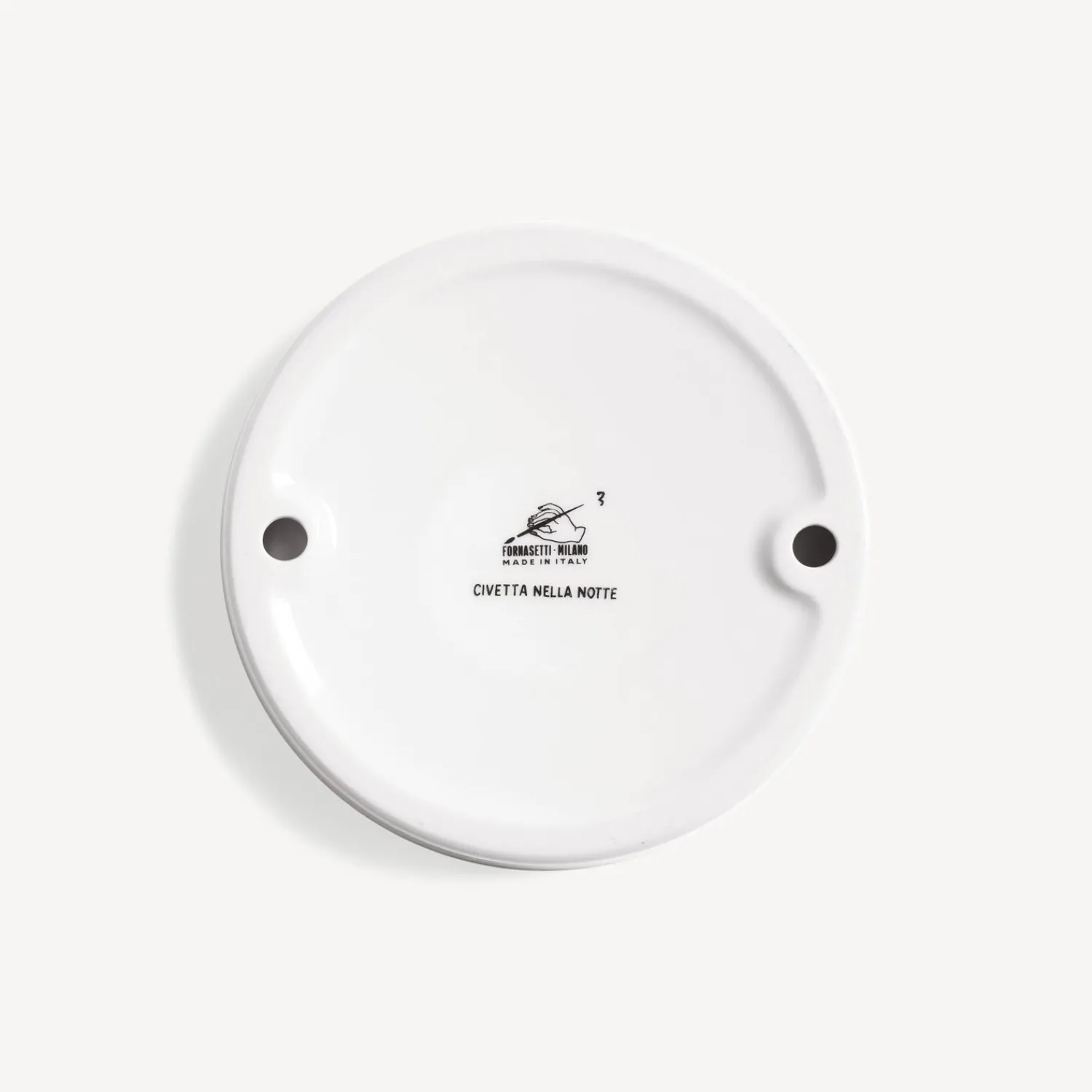 Design Ashtrays<Fornasetti Ashtray Civetta Nella Notte White/Black/Gold