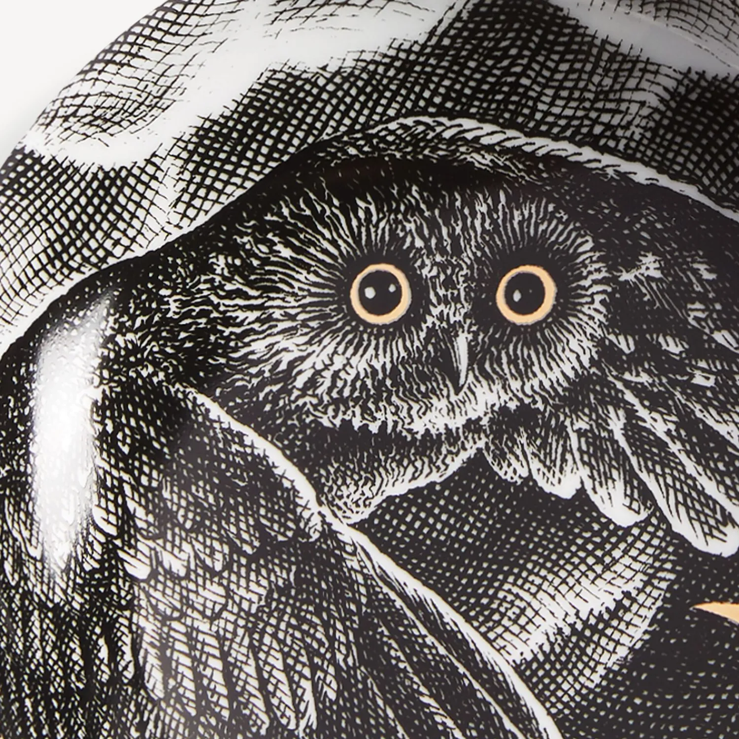 Design Ashtrays<Fornasetti Ashtray Civetta Nella Notte White/Black/Gold