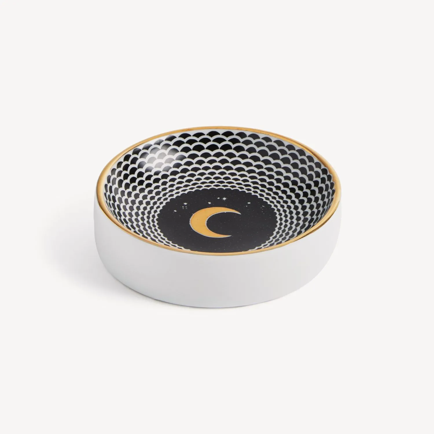 Design Ashtrays<Fornasetti Ashtray Lunocentrica White/Black/Gold