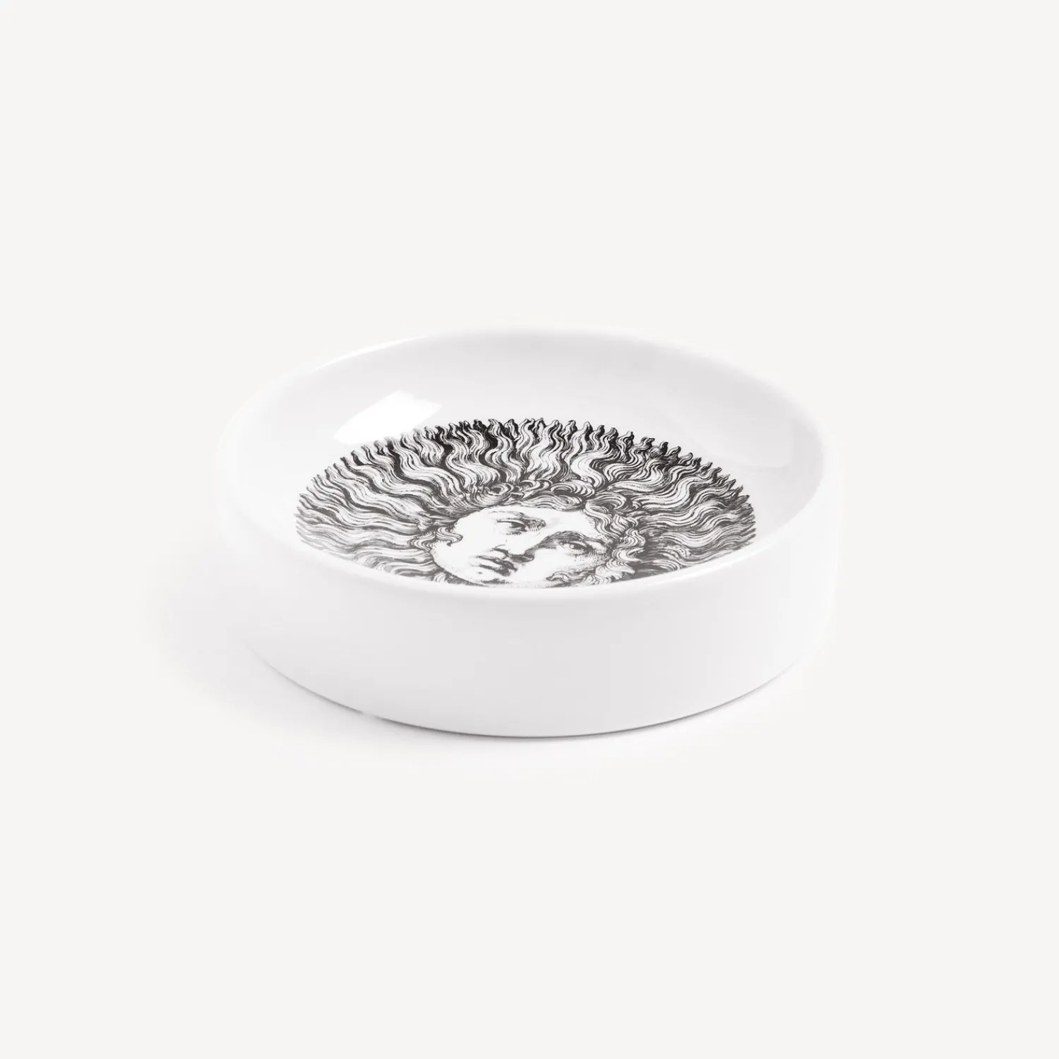 Design Ashtrays<Fornasetti Ashtray Re Sole White/Black