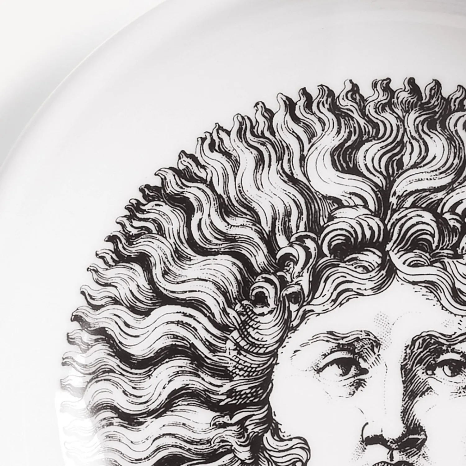 Design Ashtrays<Fornasetti Ashtray Re Sole White/Black