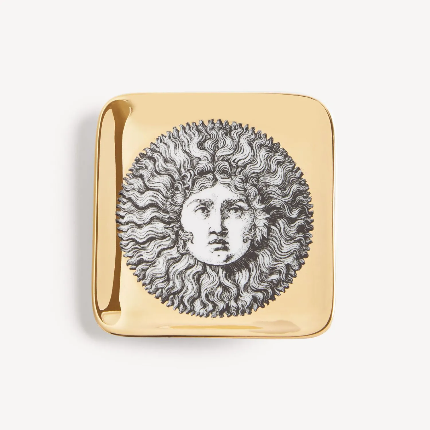 Design Ashtrays<Fornasetti Ashtray Re Sole White/Black/Gold