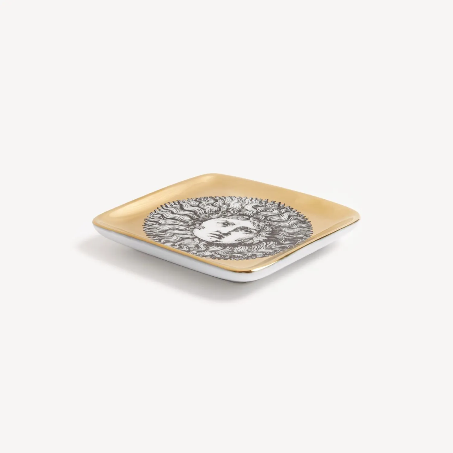 Design Ashtrays<Fornasetti Ashtray Re Sole White/Black/Gold