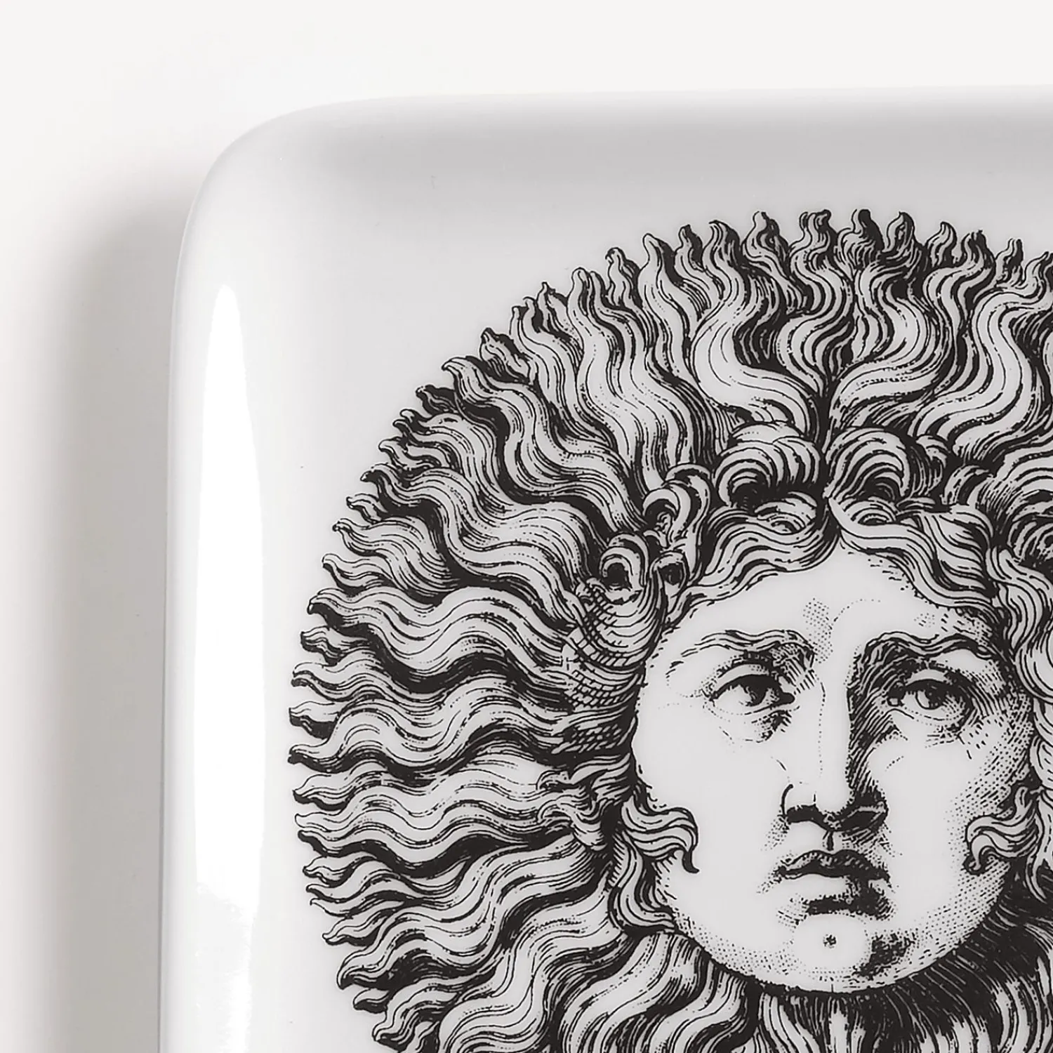 Design Ashtrays<Fornasetti Ashtray Re Sole White/Black