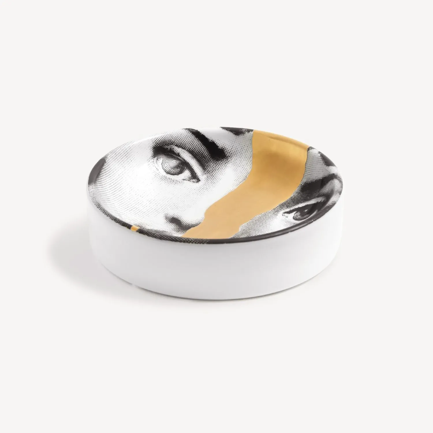 Design Ashtrays<Fornasetti Ashtray Tema E Variazioni N.10 White/Black/Gold