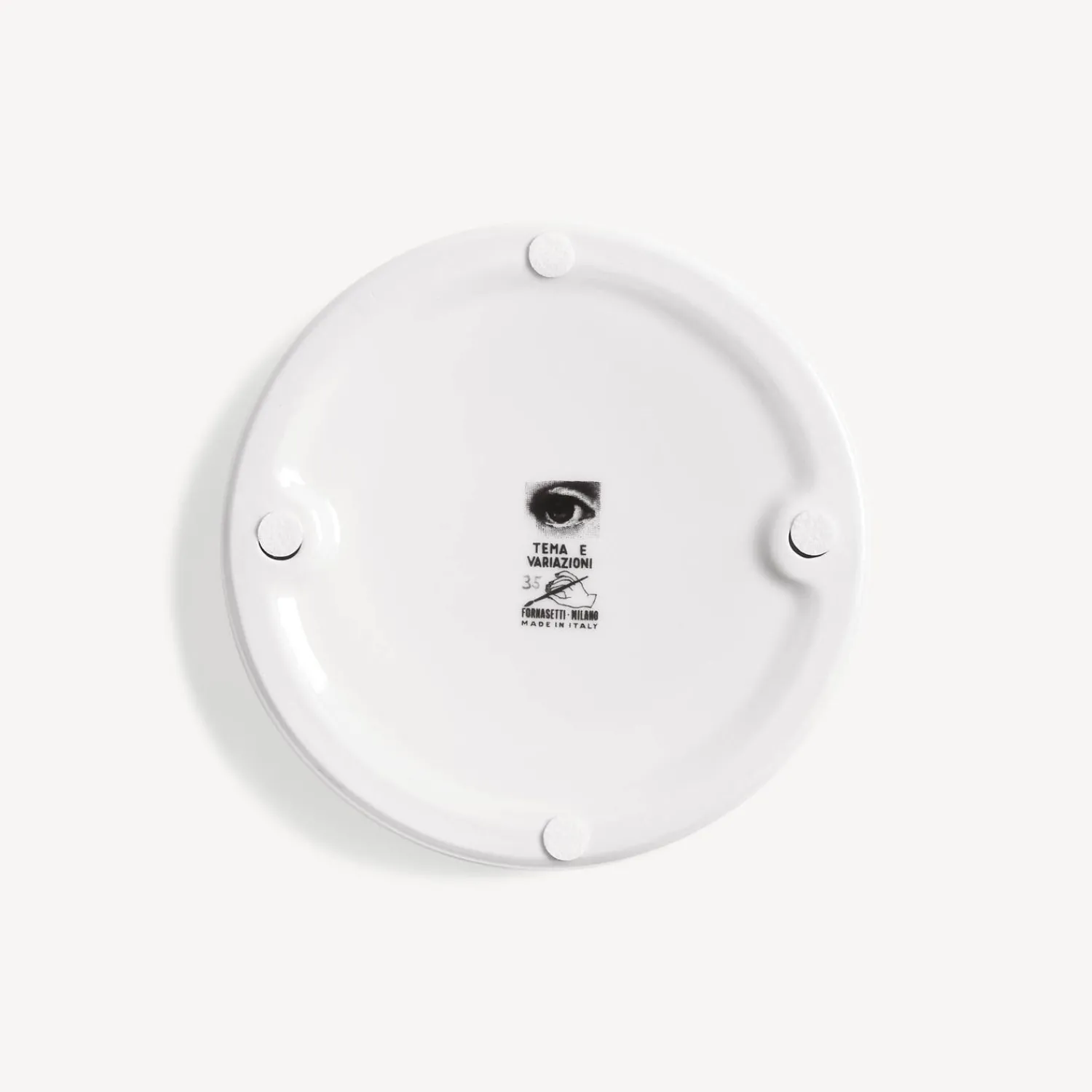 Design Ashtrays<Fornasetti Ashtray Tema E Variazioni N.35 White/Black/Gold