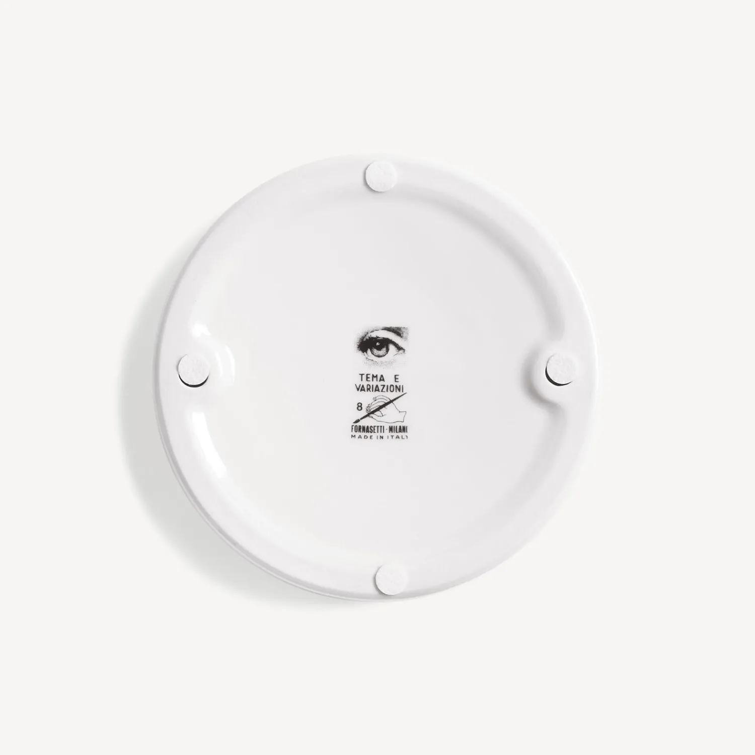 Design Ashtrays<Fornasetti Ashtray Tema E Variazioni N.8 White/Black/Gold