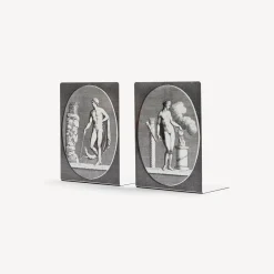 Bookends<Fornasetti Bookends Grandi Cammei White/Black