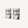 Bookends<Fornasetti Bookends Leone White/Black
