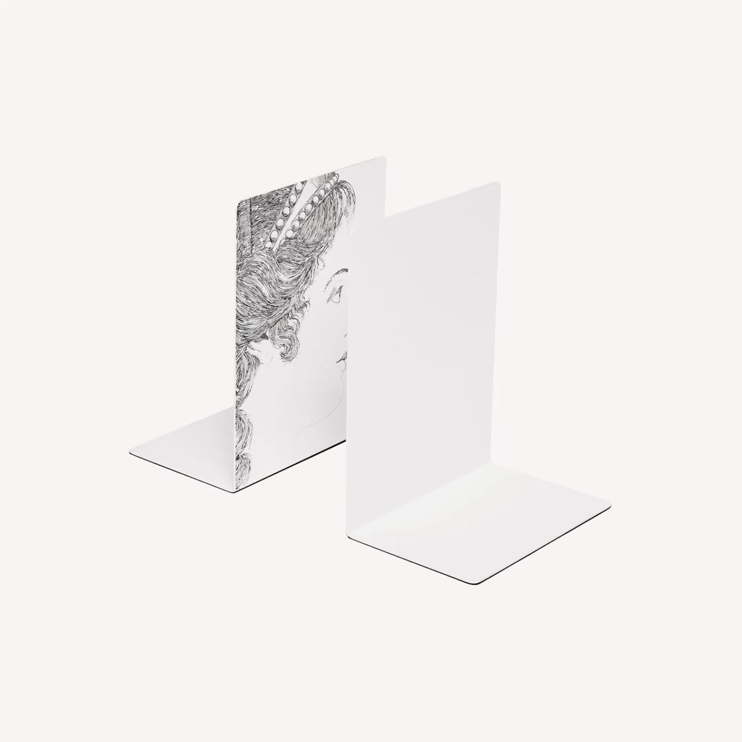 Bookends<Fornasetti Bookends Profili White/Black