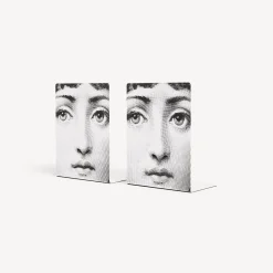 Bookends<Fornasetti Bookends Viso White/Black