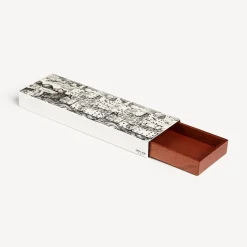 Glove Boxes<Fornasetti Box Citta Di Carte White/Black