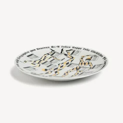 Decorative Plates<Fornasetti Calendar Plate 2024 White/Black/Gold