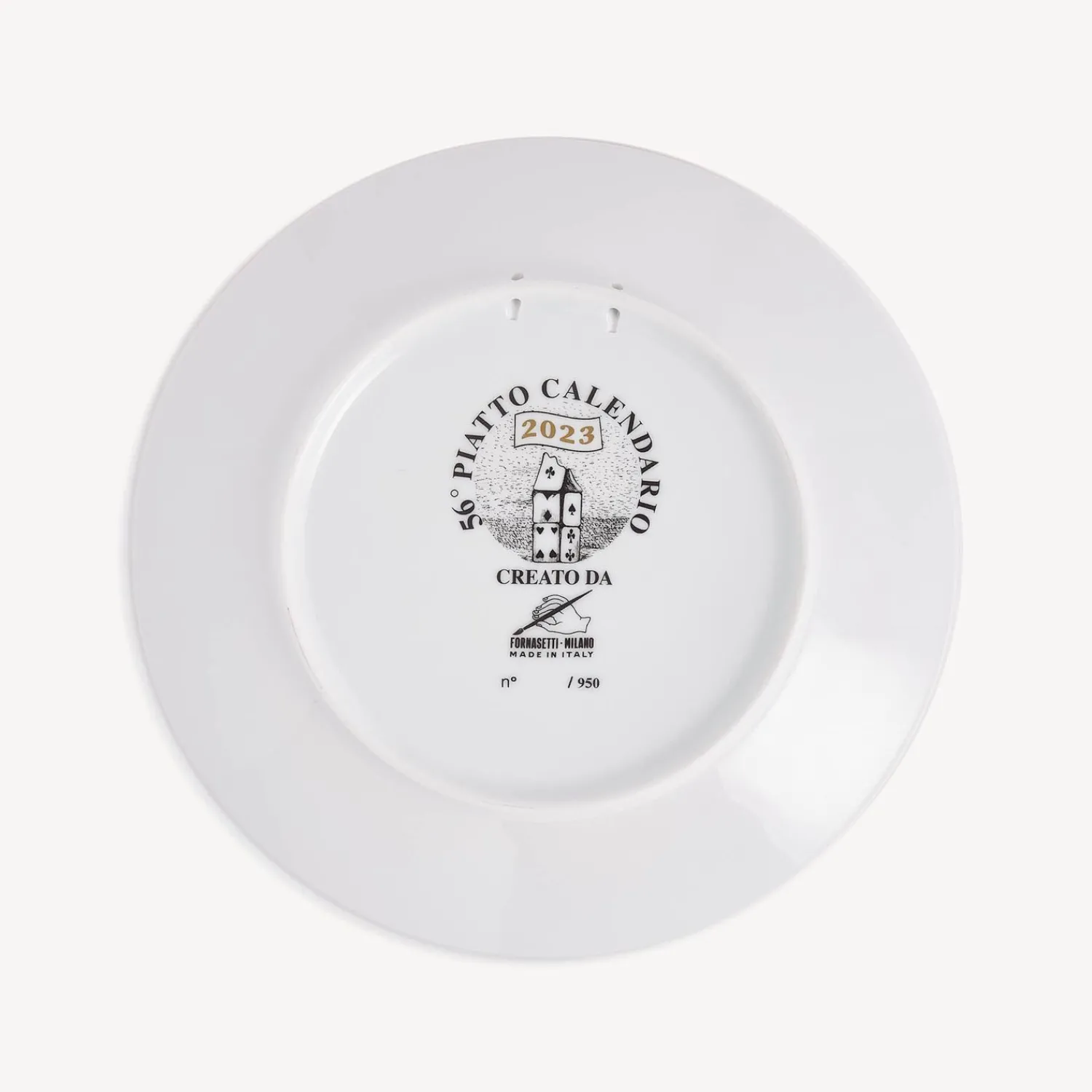 Decorative Plates<Fornasetti Calendar Plate 2023 Whte/Black/Gold
