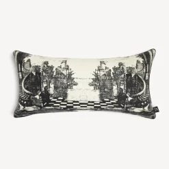 Cushions<Fornasetti Cashmere Cushion Giardino Settecentesco Ivory/Black