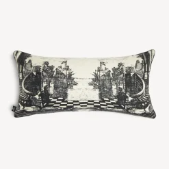 Cushions<Fornasetti Cashmere Cushion Giardino Settecentesco Ivory/Black