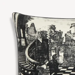 Cushions<Fornasetti Cashmere Cushion Giardino Settecentesco Ivory/Black