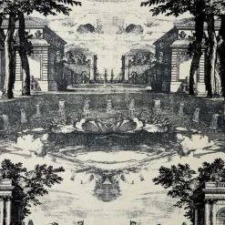 Plaid<Fornasetti Cashmere Plaid Giardino Settecentesco Ivory/Black