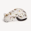 Ceramic Cats<Fornasetti Cat Fiorato White/Black/Gold