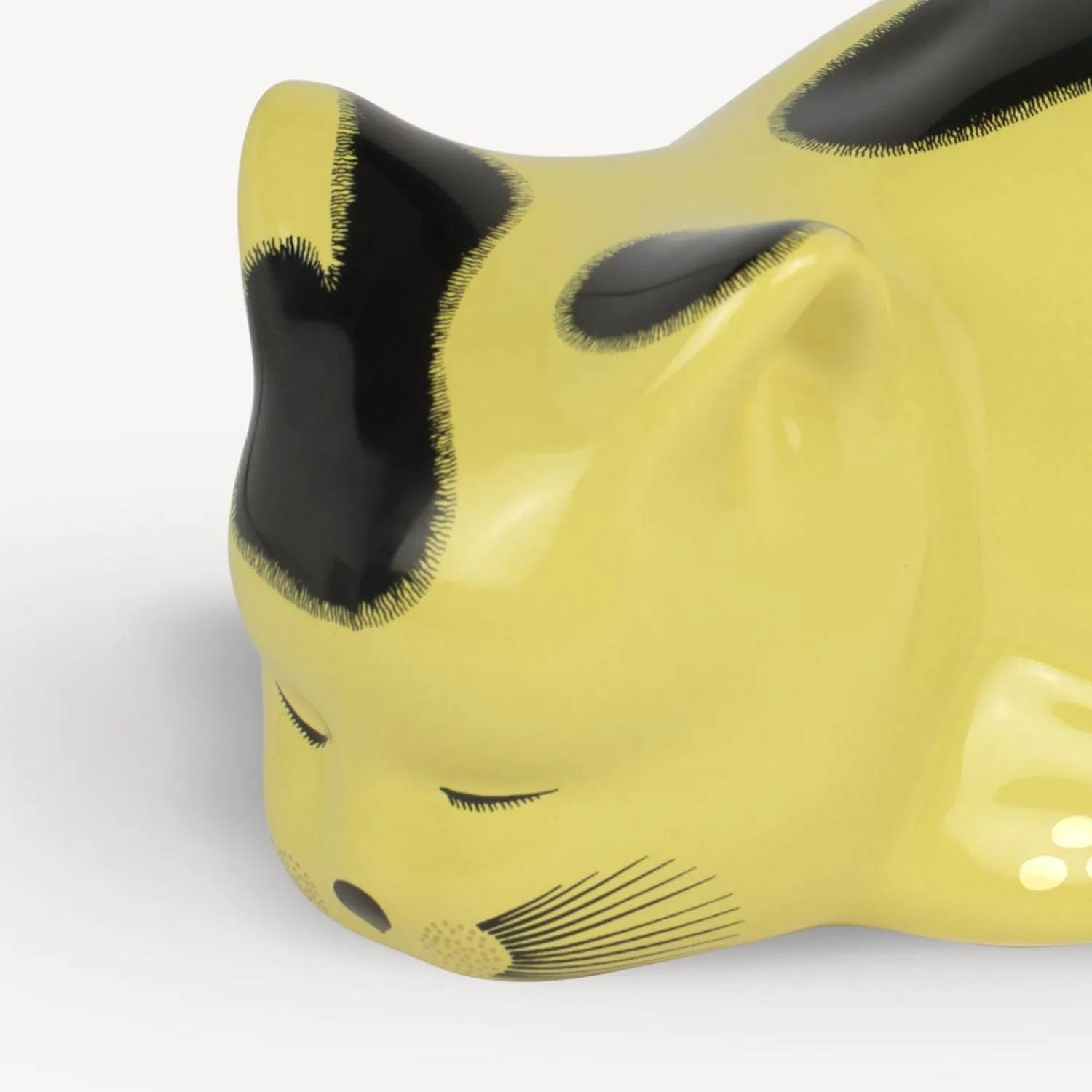 Ceramic Cats<Fornasetti Cat Macchiato Yellow/Black