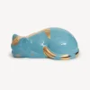 Ceramic Cats<Fornasetti Cat Striato Gold/Turquoise