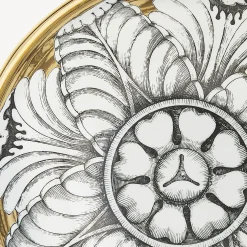 Appetizer Sets And Centrepieces<Fornasetti Centrepiece Rosone N.5 White/Black/Gold