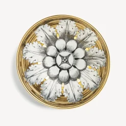 Appetizer Sets And Centrepieces<Fornasetti Centrepiece Rosone N.6 White/Black/Gold