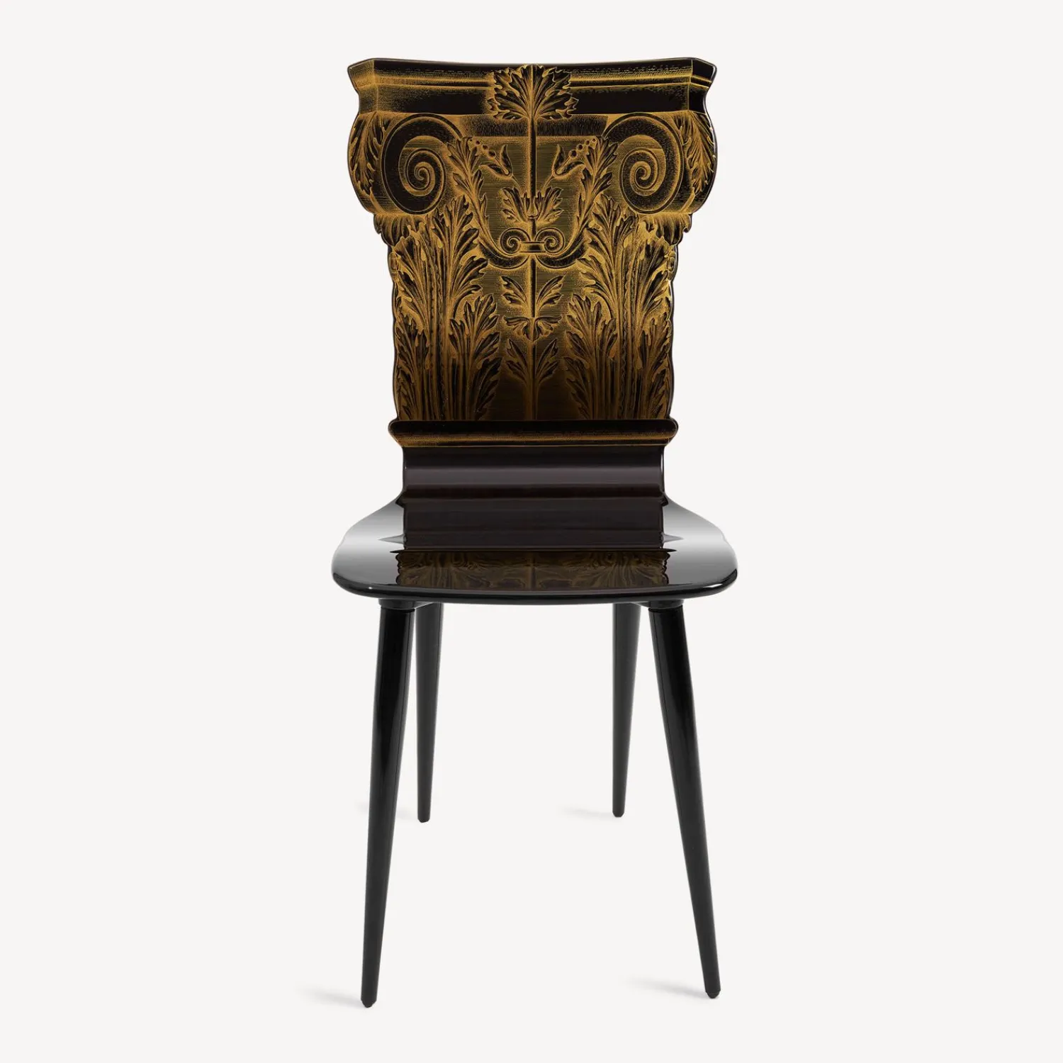 Chairs<Fornasetti Chair Capitello Corinzio Gold/Black