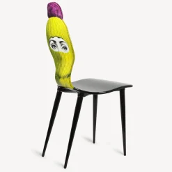 Chairs<Fornasetti Chair Lux Gstaad Yellow/Fuchsia/Black