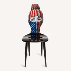 Chairs<Fornasetti Chair Lux Gstaad - Usa Flag Multicolour