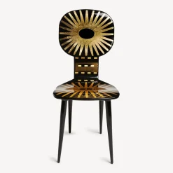 Chairs<Fornasetti Chair Raggiera Gold/Black