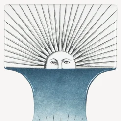 Chairs<Fornasetti Chair Sole White/Light Blue/Black