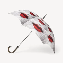Umbrellas<Fornasetti Classic Umbrella Bocche White/Black/Red