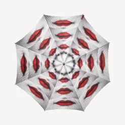 Umbrellas<Fornasetti Classic Umbrella Bocche White/Black/Red