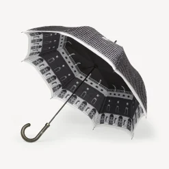 Umbrellas<Fornasetti Classic Umbrella Double Fabric Architettura White/Black