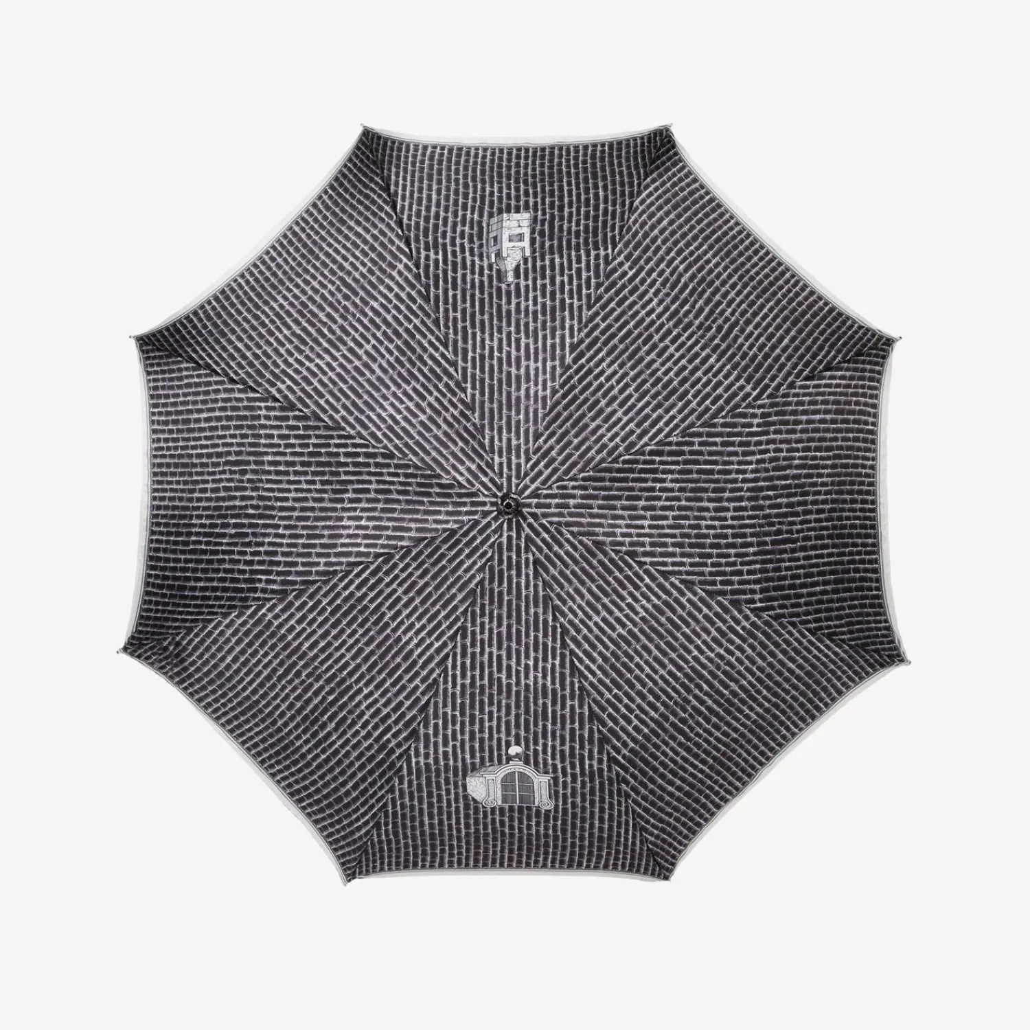 Umbrellas<Fornasetti Classic Umbrella Double Fabric Architettura White/Black