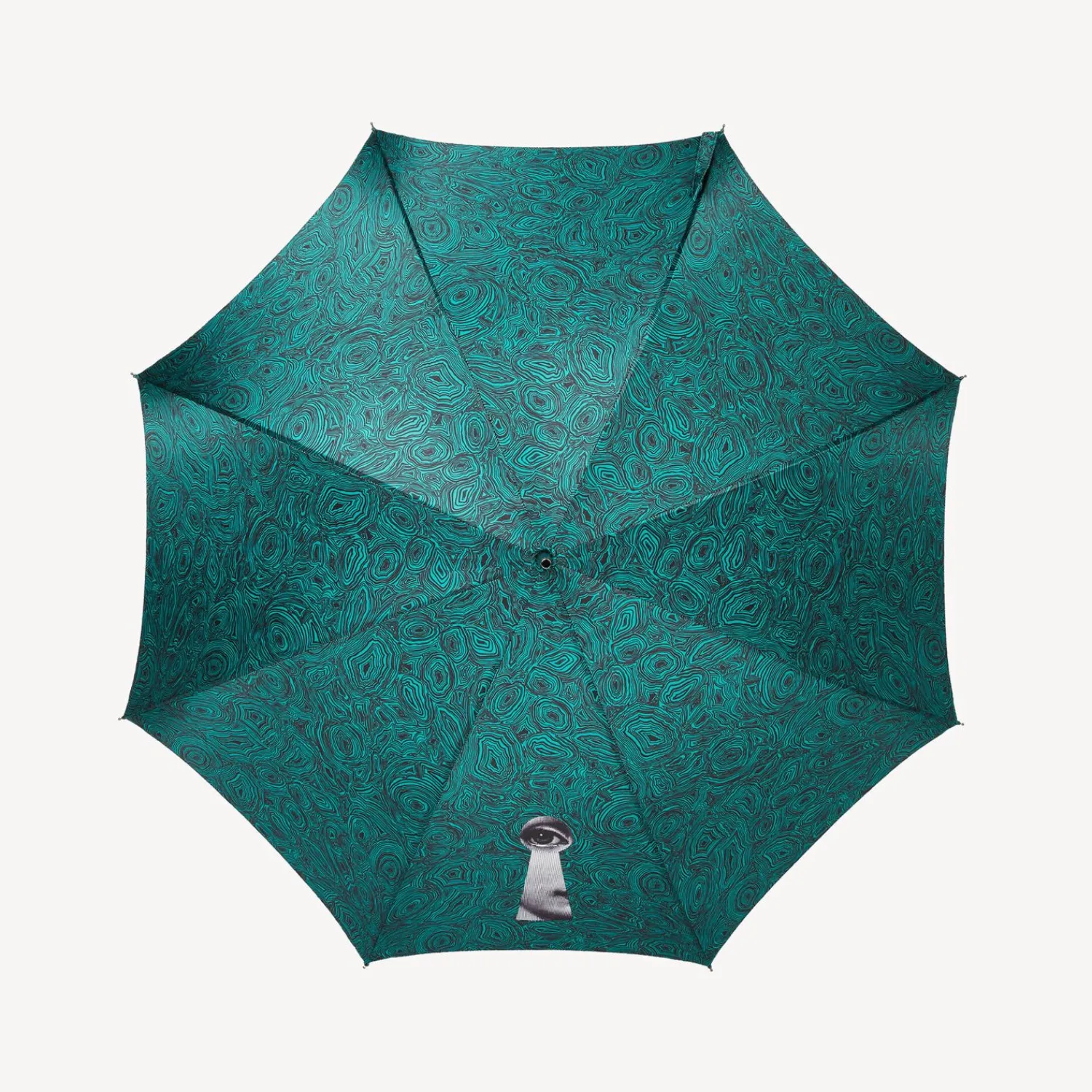 Umbrellas<Fornasetti Classic Umbrella Serratura Su Malachite Green/Black