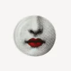 Glasses And Coasters<Fornasetti Coaster Red Lips - Tema E Variazioni N.397 White/Black/Red