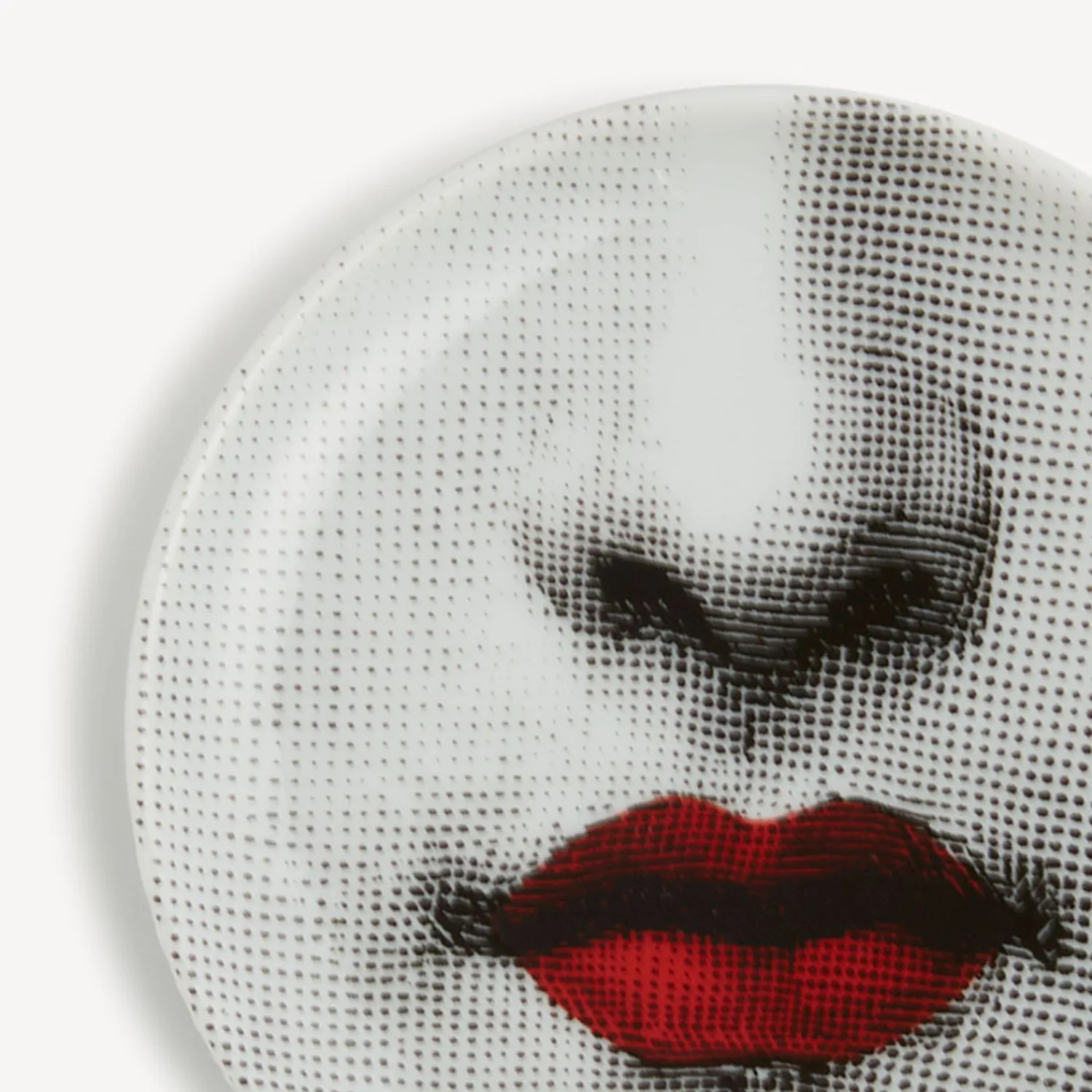 Glasses And Coasters<Fornasetti Coaster Red Lips - Tema E Variazioni N.397 White/Black/Red