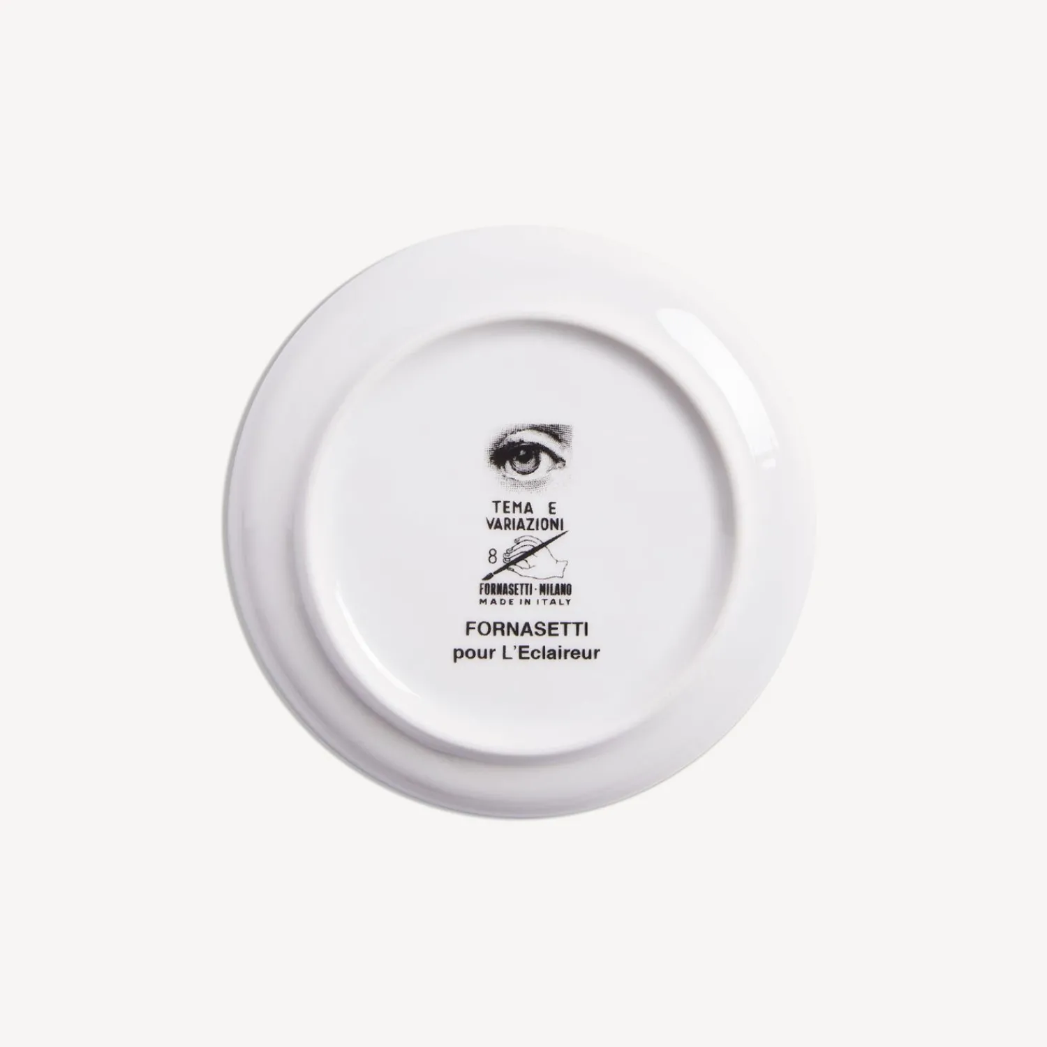 Glasses And Coasters<Fornasetti Coaster Tema E Variazioni N.8 White/Black